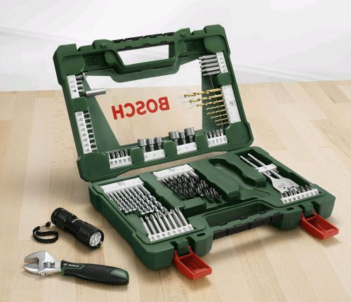 Bosch drill bit set 83 pcs titanium drills all in one tool set tool box screws.