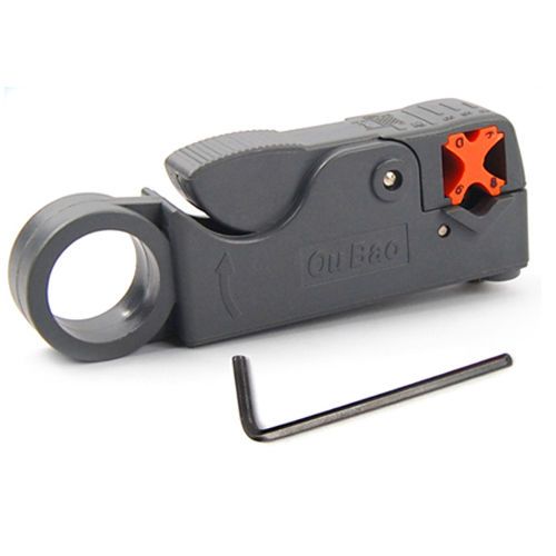 Rotary Coaxial Coax Cable Cutter Stripper Tool for RG58 RG6 RG59 Lead Insulation