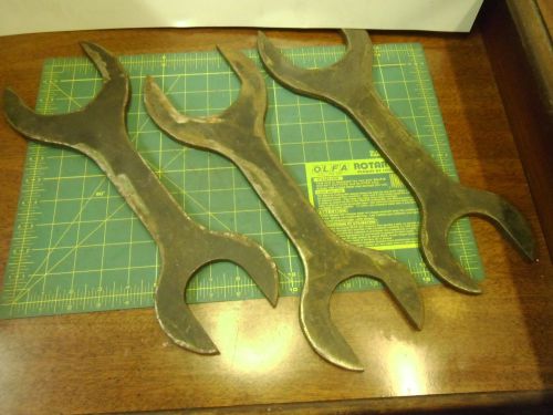 WRENCH 2-3/8&#034; AND 3-1/4&#034; (LOT OF 3) 15-1/4&#034; LONG 3/8&#034; THICK STEEL #52107