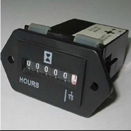 Black rectangle 12v-36v dc generator/engine sealed hour meter counter sys-1 for sale