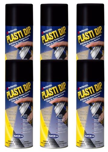 6 PACK PLASTI DIP Mulit-Purpose Rubber Coating Spray BLACK 11oz Aerosol