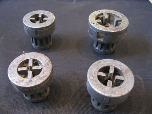 Lot of 4 toledo 1/4, 3/4, 1/8 &amp; 3/8 pipe threading die heads (aa14) for sale