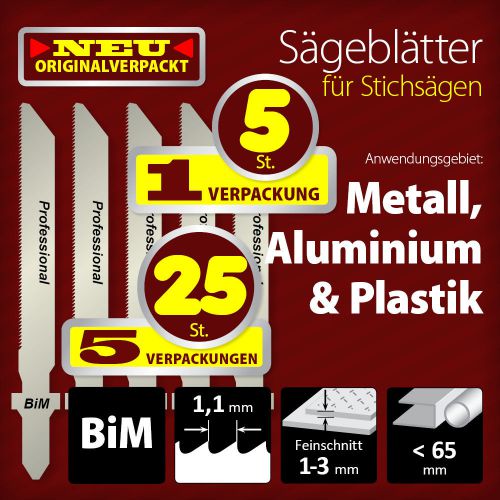 Bim Jigsaw Blades T-Shaft 130 Mm for Metal, Plastic, Epoxy, Aluminum - Zt 1,1