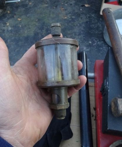 Antique brass oiler vent tube industrial steam hit miss
