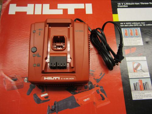 HILTI 4/36- ACS TURBO BATTERY CHARGER, BRAND NEW, CHARGE FASTER, FAST SHIPPING