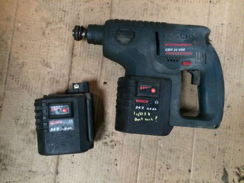 3 Bosch 24v power tools 1x Cordless drill 2x Battery gbh24vre