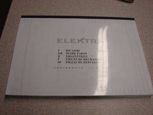 Elektra 1999 parts manual