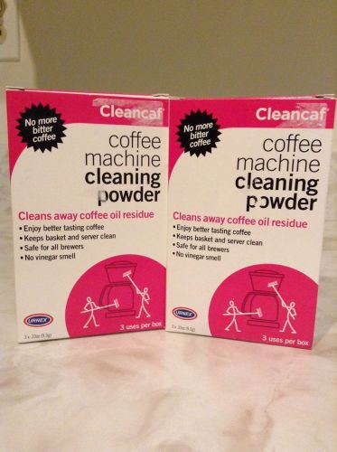 Urnex Cleancaf Coffee Machine Cleaning Powder 2 Boxes 3 Packs Each Box NIB