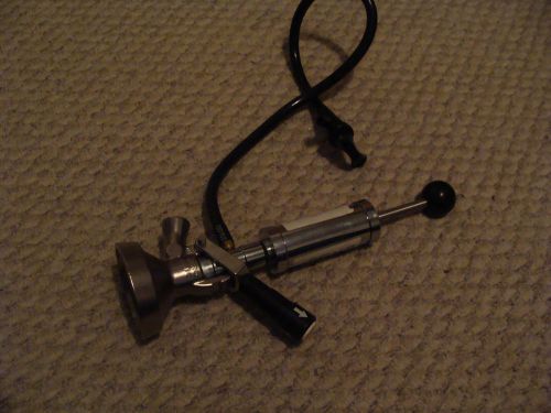 MICRO-MATIC G SYSTEM 9&#034; CHROME PARTY PUMP BEER KEG TAP W/ DISPENSING HOSE