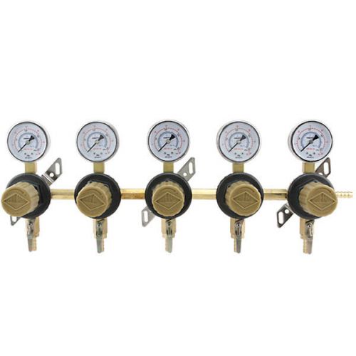 5-way secondary air regulator - polycarbonate bonnet - co2 to 5 draft beer kegs! for sale