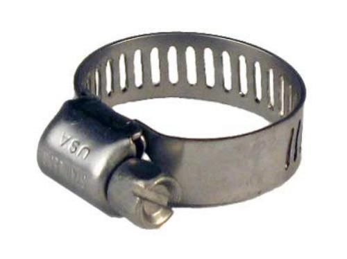Large worm clamp 2 pack, stainless steel-5/8in to 7/8in for sale