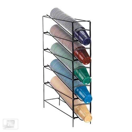 Dispense-rite 5-section beverage cup dispensing rack for sale