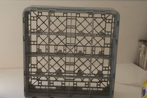 Cambro 16 Compartment Commercial Dishwashing Glass Rack w/1 Ext Gray#16S53 L#881