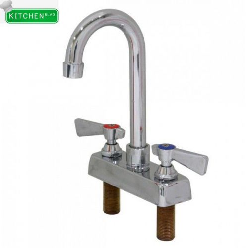 4&#034; deck mount faucet w/ 3-1/2&#034; gooseneck spout *no lead* for sale