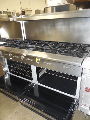 USED Vulcan Range G60LC - 10 Burners and (2) Std. Ovens, Natural Gas.