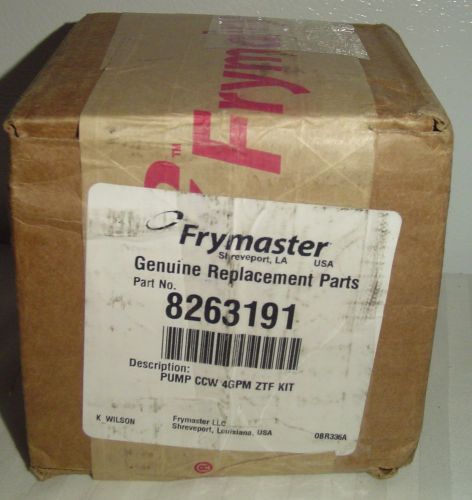 NEW~Genuine Frymaster Replacement Part--PUMP CCW 4GPM ZTF Kit, p/n 8263191
