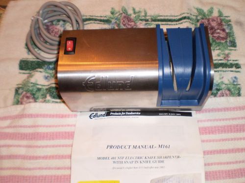 EDLUND ELECTRIC KNIFE SHARPENER WITH SNAP IN GUIDE MODEL 401