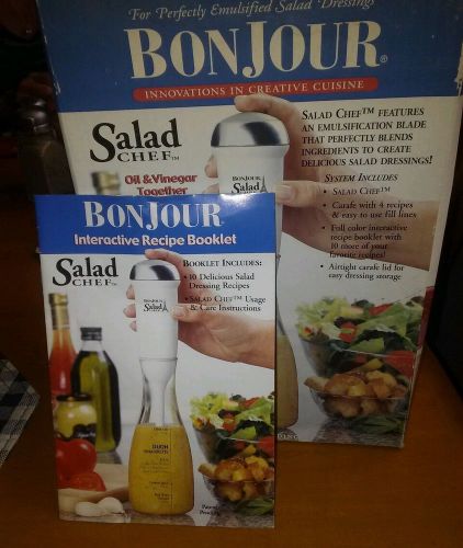 Bonjour Salad Chef Emulsification Blade Oil &amp; Vinegar Salad Dressing Carafe