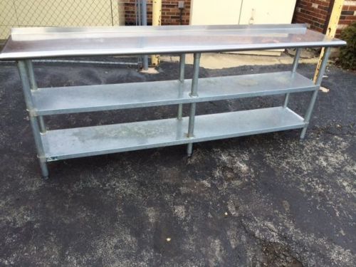 Advance tabco 91&#034; work table with double undershelf for sale