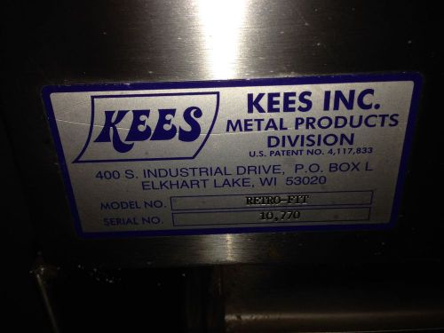 Kees commercial hood range with badger fire suppression system for sale