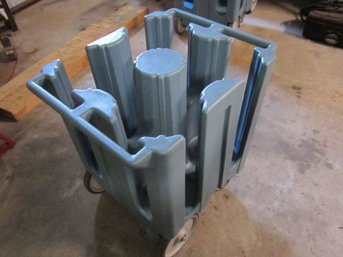 3 CAMBRO DC950 BLUE PORTABLE DISH PLATE CADDY CARTS