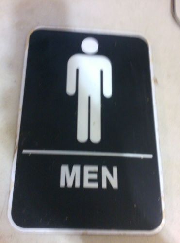 ADA RESTROOM SIGN MEN BRAILLE BLACK