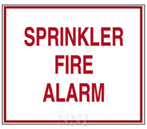 10&#034; x 12&#034; &#034;sprinkler fire alarm&#034;  aluminum sprinkler identification sign for sale