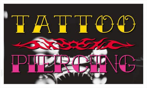 Bb559 tattoo piercing banner shop sign for sale