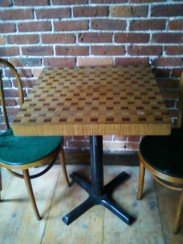 Pub tables , lot of 6, with genuine butcher block tops, for sale