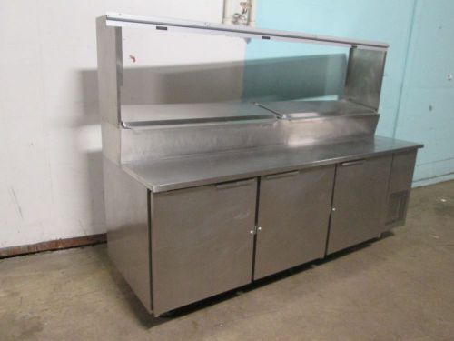 &#034;McCALL&#034; H.D. COMMERCIAL 94&#034;L 3 DOOR PIZZA / SANDWICH REFRIGERATED PREP TABLE