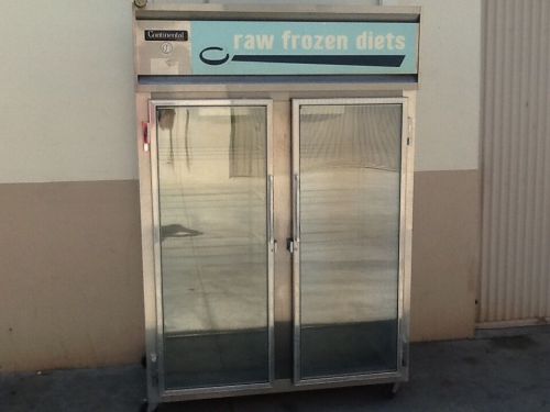 CONTINENTAL 2FE-GD FREEZER, GLASS DOOR, USED, WORKS PERFECT!!!