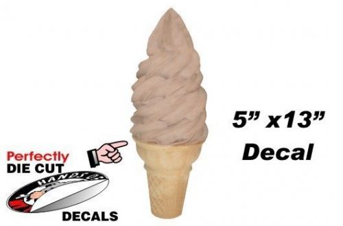 Soft Serve Chocolate Cone 5&#039;&#039;x13&#039;&#039; Decal for Ice Cream Truck or Parlor Menu Sign