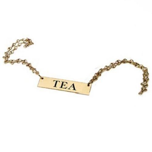 Eastern tabletop 9542t tea id tag brass w/ black lettering for sale