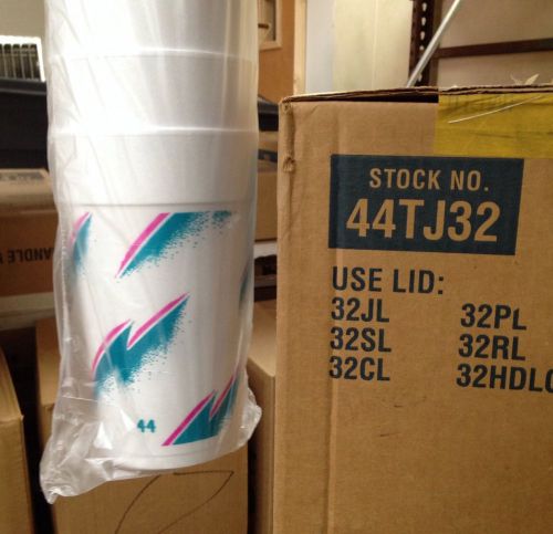 Dart Brand 44 Ounce Oz Foam Cups Styrofoam Impulse Print