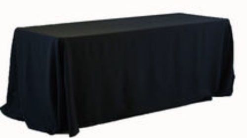 2 Black Tablecloths- 90&#034;X156&#034; Rectangular Oblong Polyester Tablecloths (8 Ft)