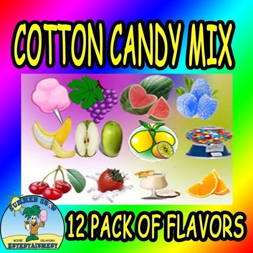 12 pack cotton candy mix w/ sugar flavoring flossine flavored floss *concession for sale