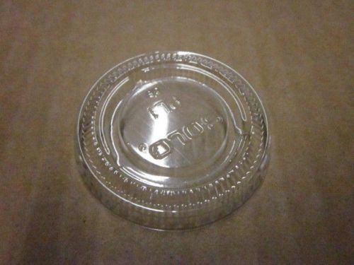 CASE OF (5000) SOLO TRANSLUCENT PLASTIC SOUFFLES NO SLOT PLASTIC CUP LIDS PL-1