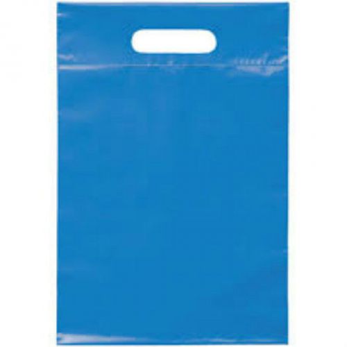 Merchandise gift bags die cut handle bags s blue 12&#034;x15&#034;  100 for sale
