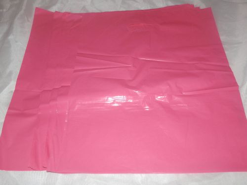 50 12x15 Glossy Pink Low-Density Plastic Merchandise Bags W\Handles Retail Bags