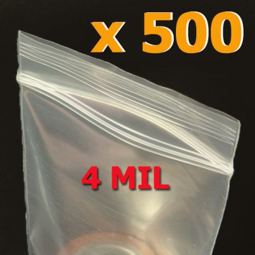 500 Small 6&#034;x 8&#034; Plastic Ziplock Bags 4 MIL Ziploc Heavy duty FDA &amp; USDA bag OK