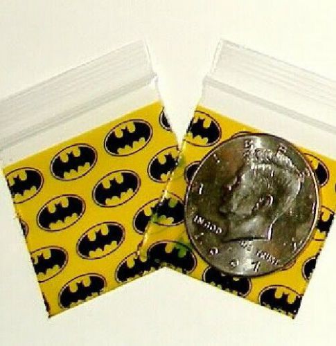 200 mini ziplock bags Batman 1.5 x 1.5&#034; Apple reclosable baggies 1515 + bonus