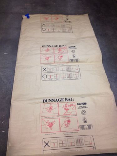 DUNNAGE AIR BAG, 40 X 78 KRAFT PAPER, AIR VALVE, 2.8 PSI New &amp; Unused