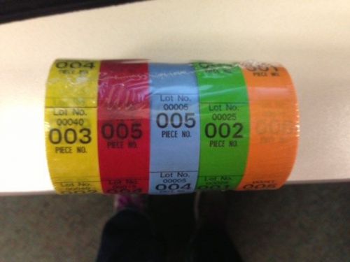 Mover&#039;s Tape / Inventory Tags!  Variety Pack # 1 - 300.  5 Rolls with colors!!