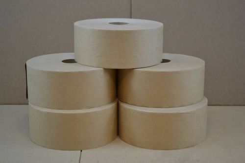 Lot of 5 ROLLS 2&#034; X 600&#039; BROWN KRAFT NON-REINFORCED SHIPPING TAPE