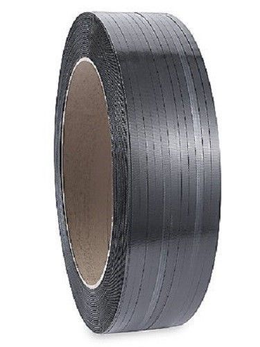 ew ULINE S821, 1/2&#034;W x 7200’L Black Polypropylene Strapping Textured Grip S-821