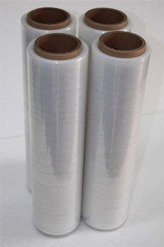 4 rolls hand stretch plastic film shrink pallet wrap 18&#034; x 1215 feet x 80 ga for sale