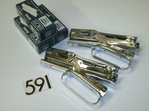 2 Ace Clipper Hand Staple Plier with 3 boxes Staples   #591