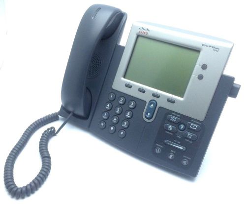 Cisco cp 7942g 7942 ip unified voip phone +power supply +network cable phon0003 for sale