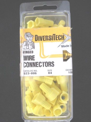 (100 pc) yellow size 84 twist-on winged wire nut connectors for sale