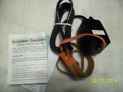 Briskheat 1&#034; wide x 2&#039; long heat tape w/ controller  bsat101012    brisk heat for sale